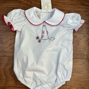 NWT hand embroidered ole miss TBBC bubble size 6-12 months